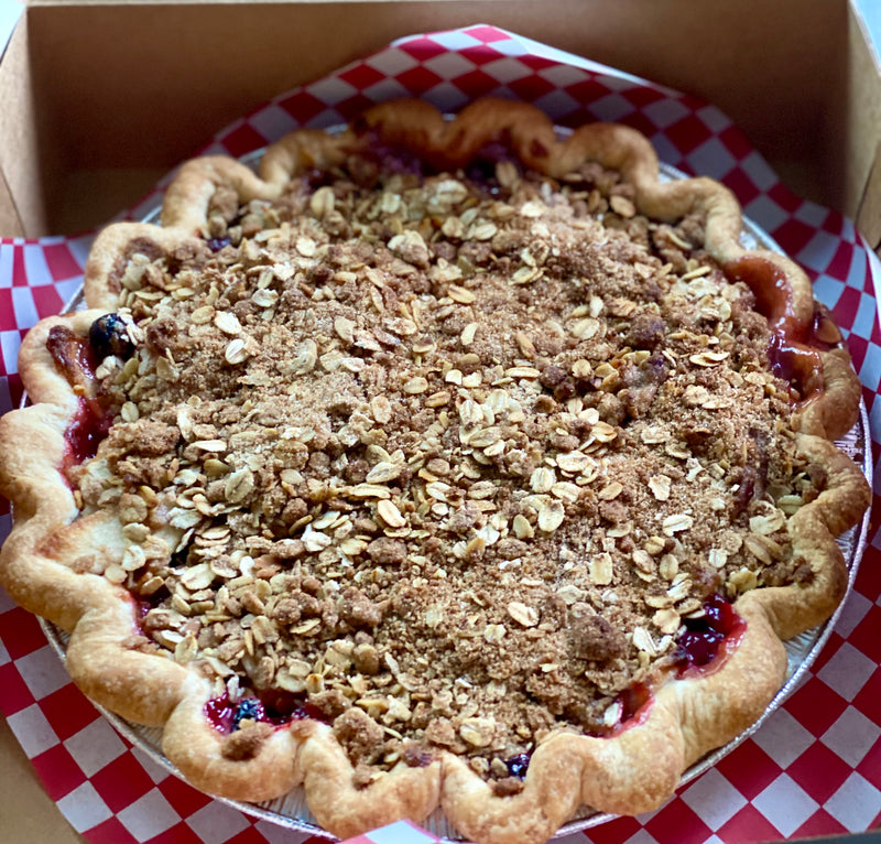 Cranberry Apple Crumble Pie